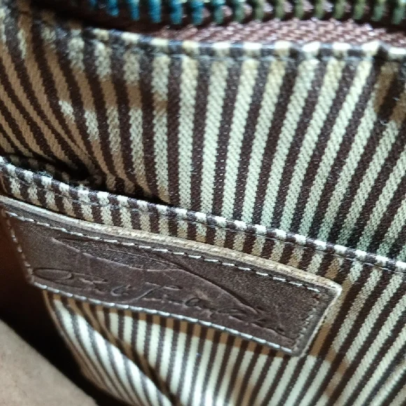 Bob Timberlake Brown Leather Messenger Bag - Picture 2 of 6